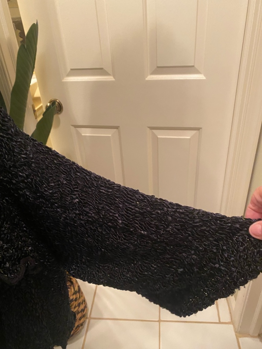 Pretty Angel Black Open-Front Textured Shrug - Picture 2 of 5